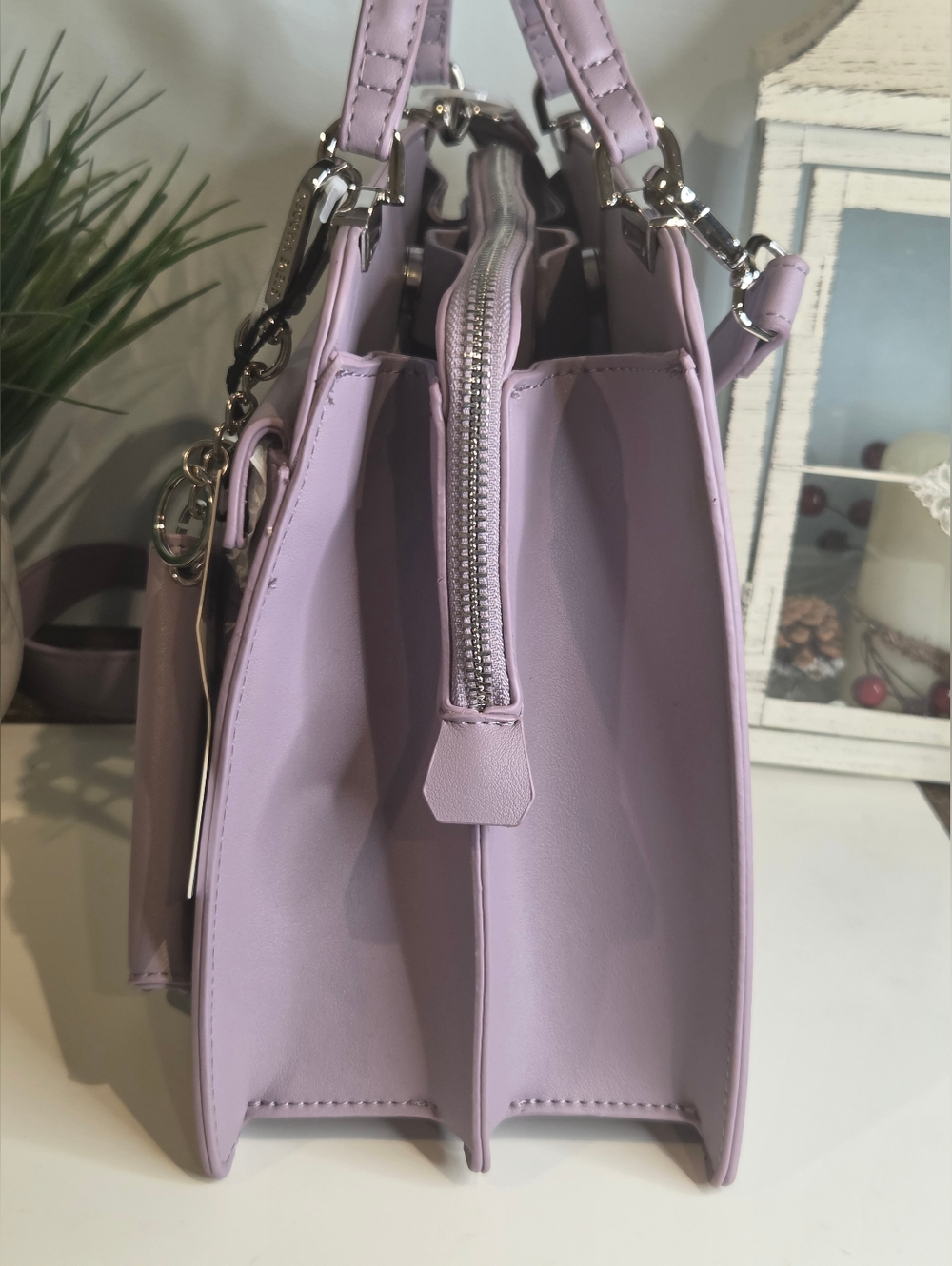 Steve Madden Lavender Top-Handle Satchel - Picture 4 of 8